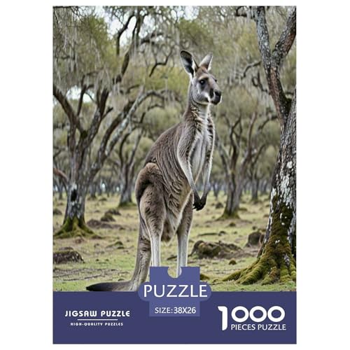 Kanguru Puzzle 1000-teilige Schwer Puzzle Spielzeug Lernspiel Impossible Wildtiere Herausforderungsspielzeug Für Erwachsene Und Kinder Ab 12 Jahren 38x26cm/1000pcs von NLAESGHOG