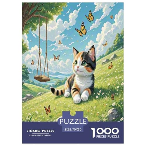 Katze Puzzle 1000 Teile Schwer Puzzle Spielzeug Lernspiel Impossible Wildtiere Herausforderungsspielzeug Für Erwachsene Kinder 70x50cm/1000pcs Katze Puzzle 1000 Teile Schwer Puzzle Spielzeug Lernspiel Impossible Wildtiere Herausforderungsspielzeug Für Erwachsene Kinder 70x50cm/1000pcs von NLAESGHOG