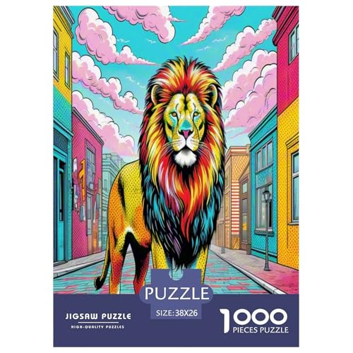 Löwen Puzzle 1000-teilige Schwer Puzzle Spielzeug Lernspiel Impossible Wildtiere Herausforderungsspielzeug Für Erwachsene Und Kinder in Bewährter 38x26cm/1000pcs Löwen Puzzle 1000-teilige Schwer Puzzle Spielzeug Lernspiel Impossible Wildtiere Herausforderungsspielzeug Für Erwachsene Und Kinder in Bewährter 38x26cm/1000pcs von NLAESGHOG