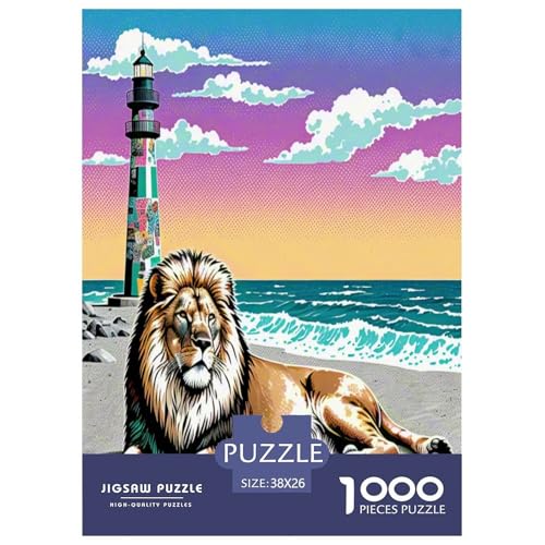 Löwen Puzzles 1000 Teile Schwer Puzzle Spielzeug Lernspiel Impossible Wildtiere Herausforderung Spielzeug Für Erwachsene Und Kinder Ab 14 Jahren 38x26cm/1000pcs Löwen Puzzles 1000 Teile Schwer Puzzle Spielzeug Lernspiel Impossible Wildtiere Herausforderung Spielzeug Für Erwachsene Und Kinder Ab 14 Jahren 38x26cm/1000pcs von NLAESGHOG