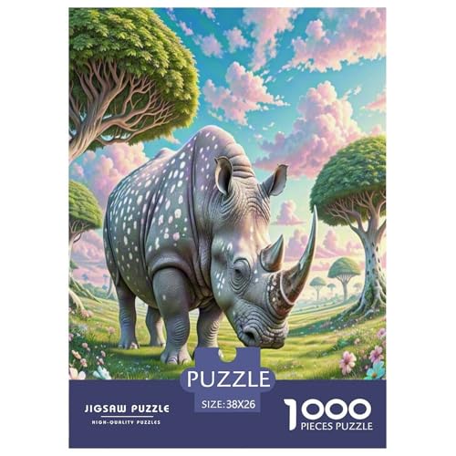 Nashörner Puzzle 1000 Teile Schwer Puzzle Spielzeug Pädagogisches Spiel Impossible Wildtiere Herausforderung Spielzeug Für Erwachsene Und Kinder Ab 12 Jahren 38x26cm/1000pcs Nashörner Puzzle 1000 Teile Schwer Puzzle Spielzeug Pädagogisches Spiel Impossible Wildtiere Herausforderung Spielzeug Für Erwachsene Und Kinder Ab 12 Jahren 38x26cm/1000pcs von NLAESGHOG