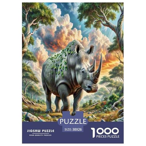 Nashörner Puzzle 1000-teilige Schwer Puzzle Spielzeug Lernspiel Impossible Wildtiere Herausforderungsspielzeug Für Erwachsene Und Kinder in Bewährter 38x26cm/1000pcs Nashörner Puzzle 1000-teilige Schwer Puzzle Spielzeug Lernspiel Impossible Wildtiere Herausforderungsspielzeug Für Erwachsene Und Kinder in Bewährter 38x26cm/1000pcs von NLAESGHOG