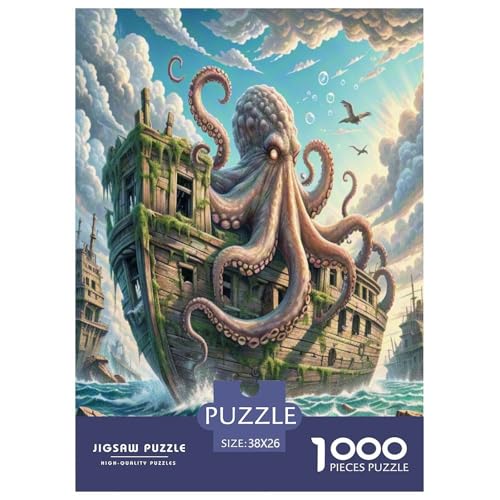 Octopus Puzzle 1000 Teile Schwer Puzzle Spielzeug Lernspiel Impossible Wildtiere Herausforderungsspielzeug Für Erwachsene Und Kinder Ab 14 Jahren 38x26cm/1000pcs Octopus Puzzle 1000 Teile Schwer Puzzle Spielzeug Lernspiel Impossible Wildtiere Herausforderungsspielzeug Für Erwachsene Und Kinder Ab 14 Jahren 38x26cm/1000pcs von NLAESGHOG