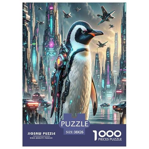 Pinguin Puzzle 1000 Teile Schwer Puzzle Spielzeug Lernspiel Impossible Wildtiere Herausforderungsspielzeug Für Erwachsene Und Kinder Ab 14 Jahren 38x26cm/1000pcs von NLAESGHOG