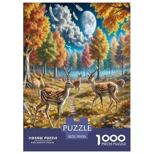 Sika Hirsch Puzzle 1000-teilige Schwer Puzzle Spielzeug Lernspiel Impossible Wildtiere Herausforderung Spielzeug Für Erwachsene Und Kinder in Bewährter 70x50cm/1000pcs Sika Hirsch Puzzle 1000-teilige Schwer Puzzle Spielzeug Lernspiel Impossible Wildtiere Herausforderung Spielzeug Für Erwachsene Und Kinder in Bewährter 70x50cm/1000pcs von NLAESGHOG