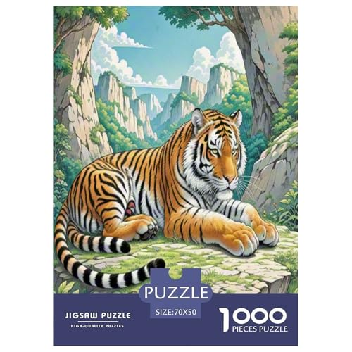 Tiger Puzzle 1000 Teile Schwer Puzzle Spielzeug Lernspiel Impossible Wildtiere Herausforderungsspielzeug Für Erwachsene Und Kinder Ab 14 Jahren 70x50cm/1000pcs Tiger Puzzle 1000 Teile Schwer Puzzle Spielzeug Lernspiel Impossible Wildtiere Herausforderungsspielzeug Für Erwachsene Und Kinder Ab 14 Jahren 70x50cm/1000pcs von NLAESGHOG