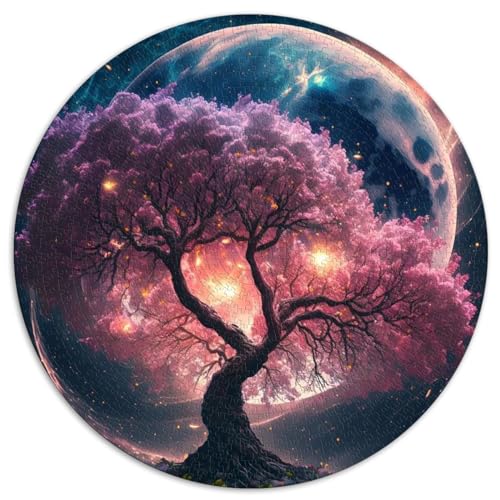 1000-teiliges Puzzle Erwachsene Kinder, kosmischer Sakura-Baum, Puzzle Kinder, recycelter Karton, Frauen Männer, Puzzle zum Anfassen, Familiendekoration, 26,57 x 26,57 Zoll 1000-teiliges Puzzle Erwachsene Kinder, kosmischer Sakura-Baum, Puzzle Kinder, recycelter Karton, Frauen Männer, Puzzle zum Anfassen, Familiendekoration, 26,57 x 26,57 Zoll von NLEZIZ