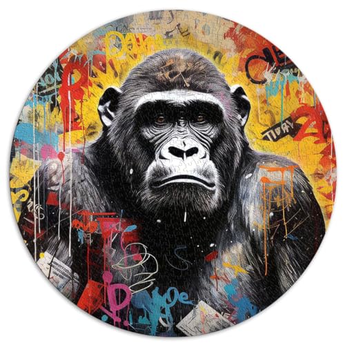 NLEZIZ Banksy-Stil Gorilla-Art Puzzle, 1000 Teile, Premium-Puzzle aus 100% recyceltem Karton, für Erwachsene und Kinder ab 7 Jahren, 67,5 x 67,5 cm NLEZIZ Banksy-Stil Gorilla-Art Puzzle, 1000 Teile, Premium-Puzzle aus 100% recyceltem Karton, für Erwachsene und Kinder ab 7 Jahren, 67,5 x 67,5 cm von NLEZIZ
