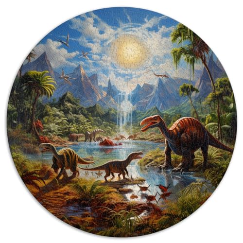 Dinosaurier-Welt-Puzzle für Erwachsene, 1000 Teile, Premium-Brettpuzzle aus 100% recyceltem Material für Erwachsene, praktisches Spiel, Familiendekoration, 67,5 x 67,5 cm von NLEZIZ