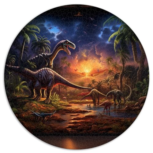 Dinosaurier-Welt-Puzzles, Lernspiele, 1000-teilige Puzzles für Erwachsene, Papppuzzles, Geschenke für Jungen, Lernspiel, Herausforderungsspielzeug, 26,57 x 26,57 Zoll von NLEZIZ