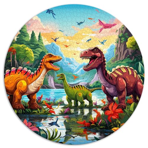 Puzzle 1000 Teile Dinosaurier-Weltpuzzle | Puzzles aus Premium-Karton, geeignet für Erwachsene und Kinder ab 12 Jahren zum Lernen von Lernpuzzles im Format 26,57 x 26,57 Zoll von NLEZIZ