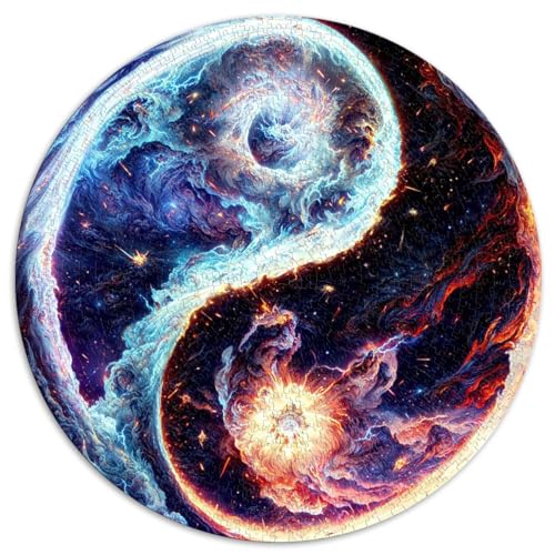 Puzzle-Geschenk, 1000-teiliges Puzzle, Feuer und EIS, Yin und Yang, Premium-Karton, für Erwachsene und Kinder ab 12 Jahren, anspruchsvolles, schwieriges Puzzle, 26,57 x 26,57 Zoll Puzzle-Geschenk, 1000-teiliges Puzzle, Feuer und EIS, Yin und Yang, Premium-Karton, für Erwachsene und Kinder ab 12 Jahren, anspruchsvolles, schwieriges Puzzle, 26,57 x 26,57 Zoll von NLEZIZ