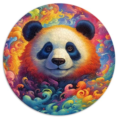Puzzle für Erwachsene, 1000 große Teile, Puzzle für Erwachsene, bunter Panda, Papppuzzles für Erwachsene und Kinder ab 10 Jahren, lustige Puzzles, 67,5 x 67,5 cm von NLEZIZ