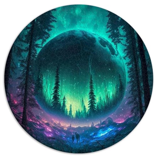 Puzzle für Erwachsene Kinder, Wald, Mond, Polarlichter, schwierige anspruchsvolle Puzzles, 1000 Teile, Karton, für Erwachsene Kinder ab 10 Jahren, Heimdekoration, 67 x 67 cm Puzzle für Erwachsene Kinder, Wald, Mond, Polarlichter, schwierige anspruchsvolle Puzzles, 1000 Teile, Karton, für Erwachsene Kinder ab 10 Jahren, Heimdekoration, 67 x 67 cm von NLEZIZ