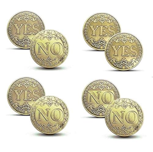 Niemals verlieren! NLR FUN (4 Stücke) Ja Keine Münzen Flipping Herausforderung Münze, Souvenir Gedenkmünzen Sammlung, Doppel-Ja/Doppel-Nein/Normal JA oder Nein von NLR FUN