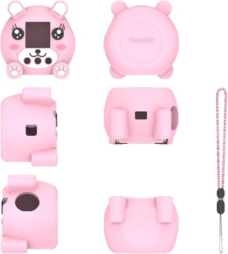 NMJHEVX Für Punirunes interaktives digitales Spielzeug,die auf Bewegung und Berührung reagieren, Rosa, Blau, Schutzhülle, leicht, sturzfest, leicht zu reinigen, Zubehör für virtuelle (Rosa) von NMJHEVX