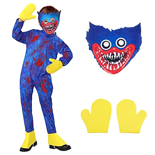 NMKL Horror Monster Kostüme für Kinder, Game Poppy Playtime Cosplay Overall Jungen Mädchen Karneval Party(S) von NMKL