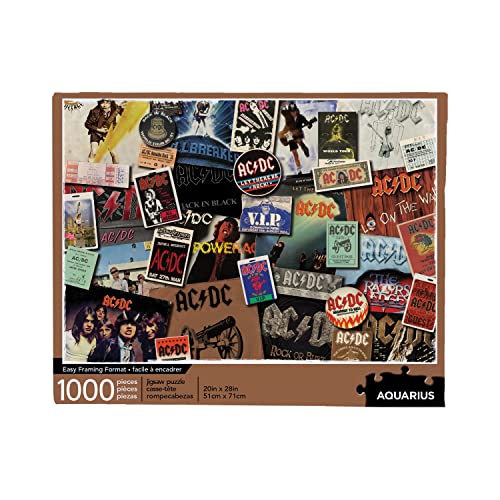 AQUARIUS 65305 AC/DC Albums 1000 Piece Jigsaw Puzzle, Multicolor von AQUARIUS