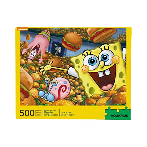 AQUARIUS 62127 Sponge Bob Square Pants Spongebob Squarepants Schwammkopf Puzzle, Mehrfarbig, 20,3 cm (8 Zoll) von AQUARIUS