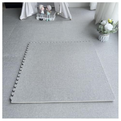 100 Stück Ineinander Greifende Fliesenmatten, 30 X 30 cm, Leicht Zu Reinigende Puzzle-Schaumstoff-Bodenmatten, Eva-Schaumstoff-Teppich for Bürobereichsteppiche(Light Gray,0.6cm) von NMVAWIPT