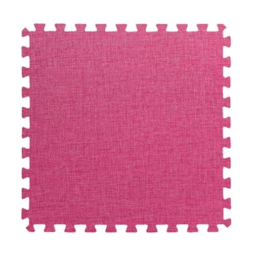 100 Stück Ineinander Greifende Fliesenmatten, 30 X 30 cm, Leicht Zu Reinigende Puzzle-Schaumstoff-Bodenmatten, Eva-Schaumstoff-Teppich for Bürobereichsteppiche(Rose Red,0.6cm) von NMVAWIPT