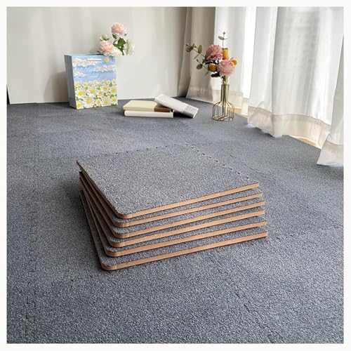 12 Puzzlematten for Den Boden, 60 X 60 cm, Dick, 0,4 Zoll, Quadratische, Ineinander Greifende Schaumstoff-Teppichfliesen Aus Plüsch(Dark Gray) von NMVAWIPT