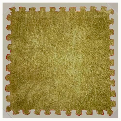 40-teiliger Ineinander Greifender Teppichfliesen-Teppich, 30 X 30 X 1 cm Quadrate Puzzle Plüsch Anti-Rutsch-Schaumstoff-Bodenmatte, Flauschige Puzzle-Bodenfliesen(Grass Green) von NMVAWIPT