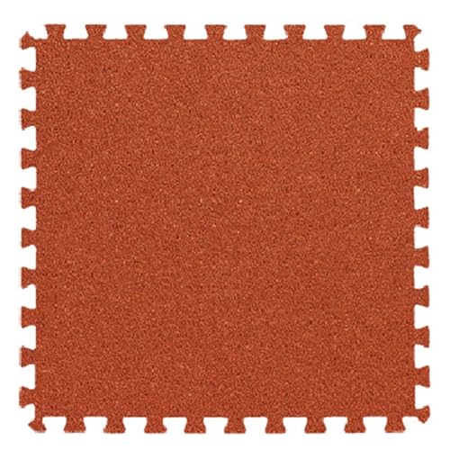 45 Stück Plüsch-Bodenmattenfliesen Aus Schaumstoff, Quadratisch, 30 X 30 X 1 cm, 12 X 12 Zoll, Zottelige Ineinandergreifende Teppichfliesen(Orange) von NMVAWIPT