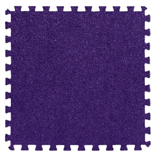 45 Stück Plüsch-Bodenmattenfliesen Aus Schaumstoff, Quadratisch, 30 X 30 X 1 cm, 12 X 12 Zoll, Zottelige Ineinandergreifende Teppichfliesen(Purple) von NMVAWIPT