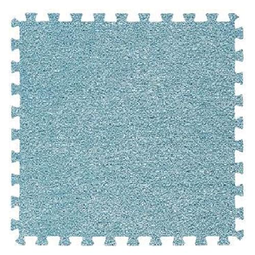 45 Stück Plüsch-Bodenmattenfliesen Aus Schaumstoff, Quadratisch, 30 X 30 X 1 cm, 12 X 12 Zoll, Zottelige Ineinandergreifende Teppichfliesen(Sky Blue) von NMVAWIPT