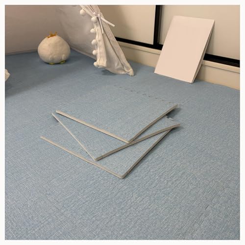 50 Stück Ineinander Greifende Schaumstoff-Teppichfliesen, 30 X 30 X 1 cm, Quadratische Schaumstoff-Bodenmattenfliesen for Zuhause, Wohnzimmer, Schlafzimmer(Light Blue) von NMVAWIPT
