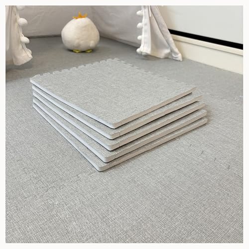 50 Stück Ineinander Greifende Schaumstoff-Teppichfliesen, 30 X 30 X 1 cm, Quadratische Schaumstoff-Bodenmattenfliesen for Zuhause, Wohnzimmer, Schlafzimmer(Light Gray) von NMVAWIPT