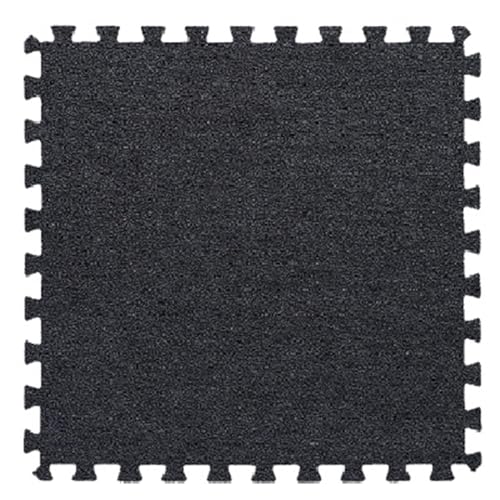 NMVAWIPT 45 Stück Plüsch-Bodenmattenfliesen Aus Schaumstoff, Quadratisch, 30 X 30 X 1 cm, 12 X 12 Zoll, Zottelige Ineinandergreifende Teppichfliesen(Dark Gray) von NMVAWIPT