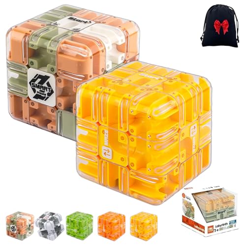 Großes Labyrinth 3D Puzzle Würfel - Spannendes Logikspiel Für Erwachsene & Kinder, Pädagogisches Konzentrationsspiel Geschenk Zur Stresslinderung (2A) von NNBWLMAEE