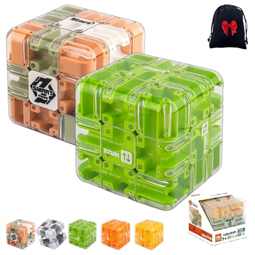 Großes Labyrinth 3D Puzzle Würfel - Spannendes Logikspiel Für Erwachsene & Kinder, Pädagogisches Konzentrationsspiel Geschenk Zur Stresslinderung (2C) von NNBWLMAEE