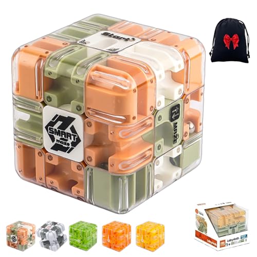 Großes Labyrinth 3D Puzzle Würfel - Spannendes Logikspiel Für Erwachsene & Kinder, Pädagogisches Konzentrationsspiel Geschenk Zur Stresslinderung (Mix) von NNBWLMAEE