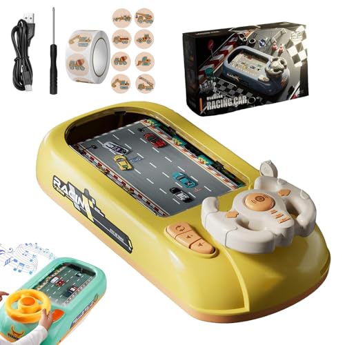NNBWLMAEE Race Adventure Car Steering Wheel Toy, Toddler Driving Racing Car Game with Sound, Interactive Electric Driving Simulation Toy, with Suction Cups for Kids Age 3-6 Years Old (E) von NNBWLMAEE