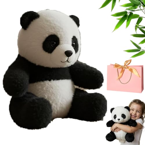 NNBWLMAEE Realistic Panda Plush for Emotionals Support, 2025 New Ultra-Soft Plush Mimics, Realistic Emotional Companion Toy, Panda Teddy, for Soothing Sleep, Loneliness Relie (11.8in) von NNBWLMAEE