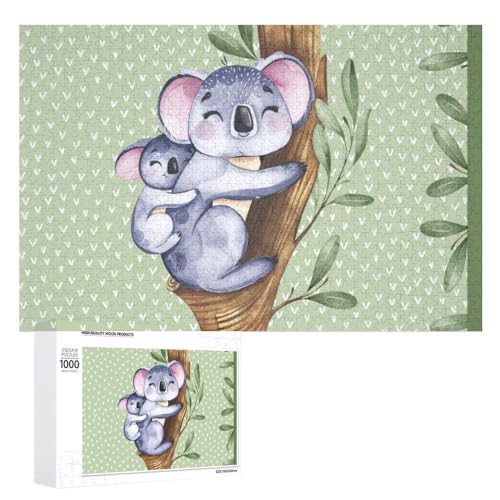 Für Erwachsene 1000-Teiliges Koala Puzzle Für Erwachsene Und Kinder Ab 10 Jahren, Puzzle Mit Tier-Motiv (Puzzle 12,300pcs (40x28cm)) von NNSECC