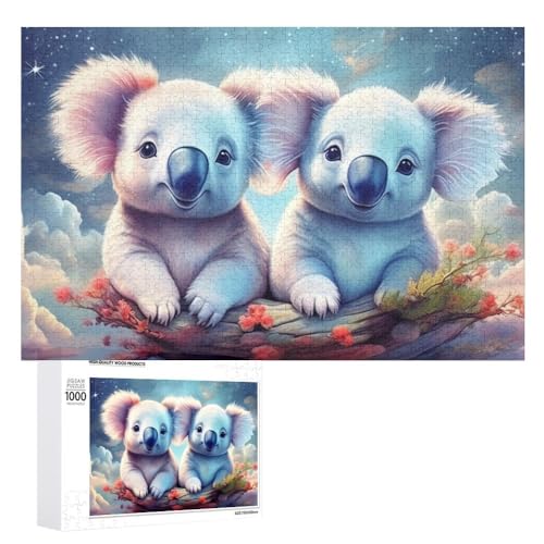 Für Erwachsene 1000-Teiliges Koala Puzzle Für Erwachsene Und Kinder Ab 10 Jahren, Puzzle Mit Tier-Motiv (Puzzle 2,1000pcs (75x50cm)) von NNSECC