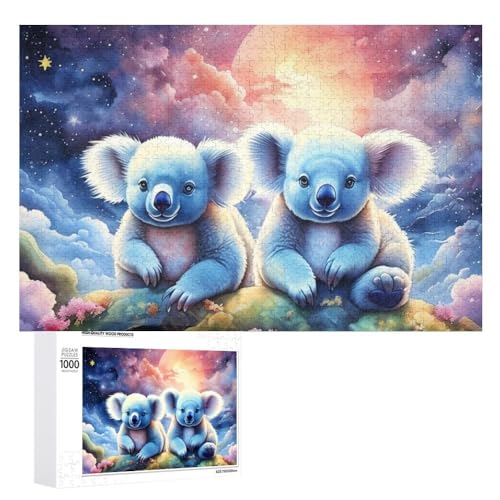 Für Erwachsene 1000-Teiliges Koala Puzzle Für Erwachsene Und Kinder Ab 10 Jahren, Puzzle Mit Tier-Motiv (Puzzle 8,300pcs (40x28cm)) von NNSECC