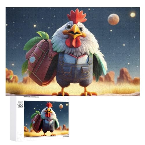 Hahn Puzzle Für Erwachsene,Hähne 1000 Teile Puzzles,holzpuzzle Puzzles Spiel,Für Erwachsene Eine Herde Von Hähnen Und Hühnern (Puzzle 2,300pcs (40x28cm)) von NNSECC