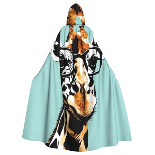 NNSOOD Kapuzenumhang für Erwachsene, Giraffe mit Brille, für Halloween-Kostümpartys und mehr NNSOOD Kapuzenumhang für Erwachsene, Giraffe mit Brille, für Halloween-Kostümpartys und mehr von NNSOOD