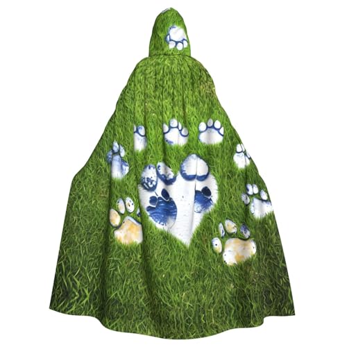 NNSOOD Paw Prints Kapuzenumhang für Erwachsene, für Halloween-Kostümpartys und mehr von NNSOOD