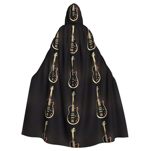 NNSOOD Schwarzer Gitarren-Aufdruck, Kapuzenumhang für Halloween-Kostümpartys und mehr NNSOOD Schwarzer Gitarren-Aufdruck, Kapuzenumhang für Halloween-Kostümpartys und mehr von NNSOOD