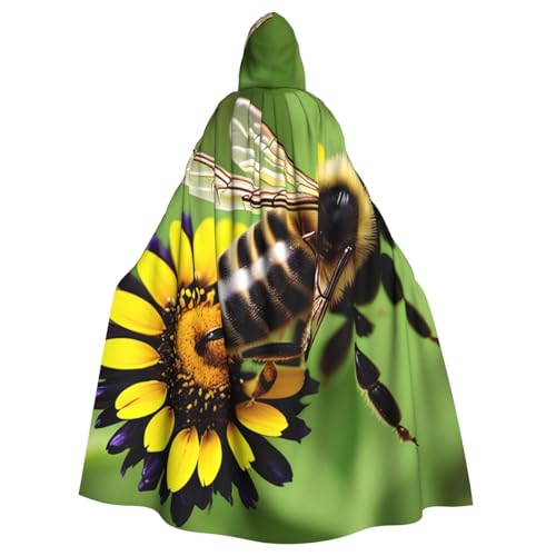 NNSOOD Umhang mit Kapuze für Erwachsene, Bienen-Honigbienen-Druck, für Halloween-Kostümpartys und mehr NNSOOD Umhang mit Kapuze für Erwachsene, Bienen-Honigbienen-Druck, für Halloween-Kostümpartys und mehr von NNSOOD