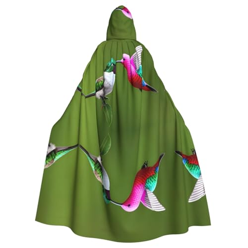 NNSOOD Umhang mit Kapuze für Erwachsene, Kolibri-Druck, für Halloween-Kostümpartys und mehr von NNSOOD