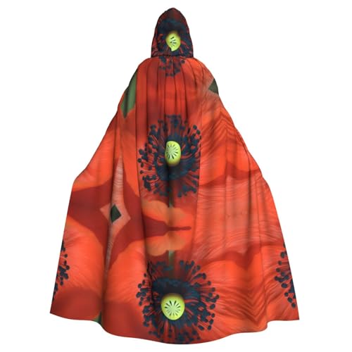 NNSOOD Umhang mit Kapuze für Erwachsene, Mohnblumen-Druck, für Halloween-Kostümpartys und mehr NNSOOD Umhang mit Kapuze für Erwachsene, Mohnblumen-Druck, für Halloween-Kostümpartys und mehr von NNSOOD
