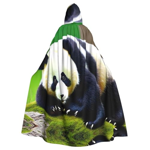 NNSOOD Umhang mit Kapuze für Erwachsene, Panda-Tierdruck, für Halloween-Kostümpartys und mehr von NNSOOD