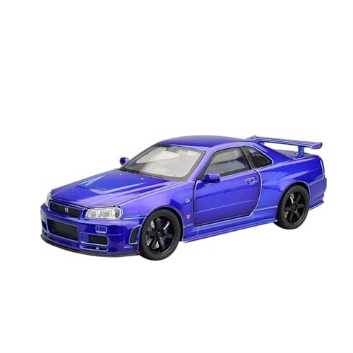 NNYIMJ for 1/24 GTR God of War R34 Sportwagenform Legierung Simulation JDM Automodell Sammlung Ornamente(Purple) von NNYIMJ